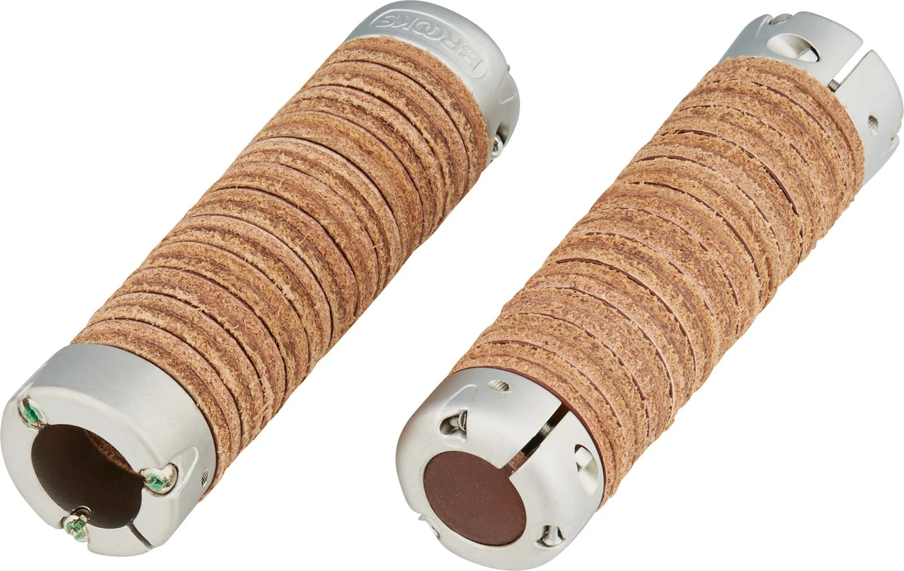 BROOKS Plump Leather Grips Lenkergriffe 4 BROOKS Plump Leather Grips Lenkergriffe – Bild 2